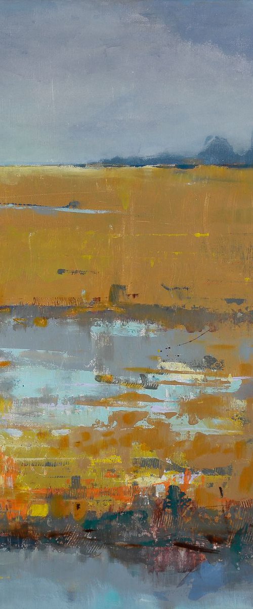 Autumn 30x30inch 76x76cm Original Painting on Canvas by Bo Kravchenko by Bo Kravchenko