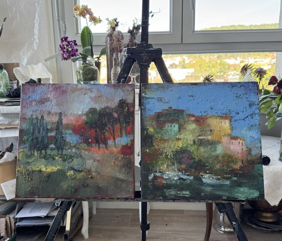 Abstract landscape. The Space Between Moments