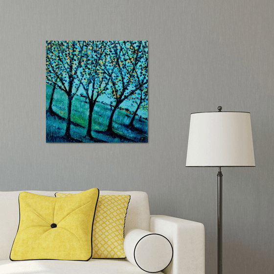 Landscape in Blue and Gold I