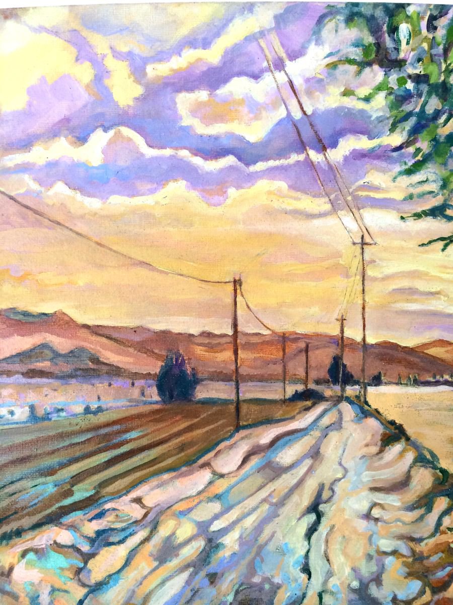 Impressionistic Landscape Oil Painting By Guy Pickford, 10 X 12, Peruvian Lane, Original Artwork