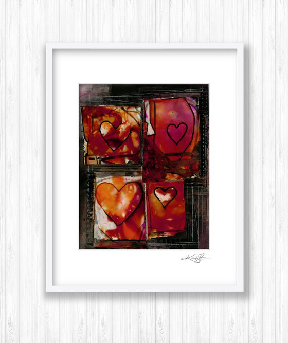 Heart Encounters 1 - Mixed Media Collage by Kathy Morton Stanion