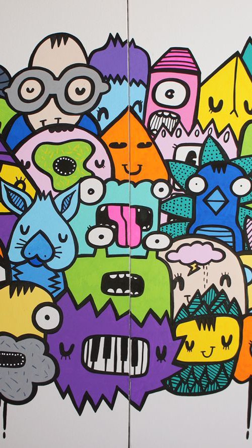 Bunched - Diptych by Kev Munday