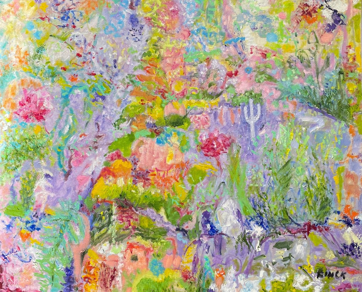 Organic Botanical Oil Painting By Maureen Finck, 24 X 20", First There Was An Orange Rose, Original Artwork