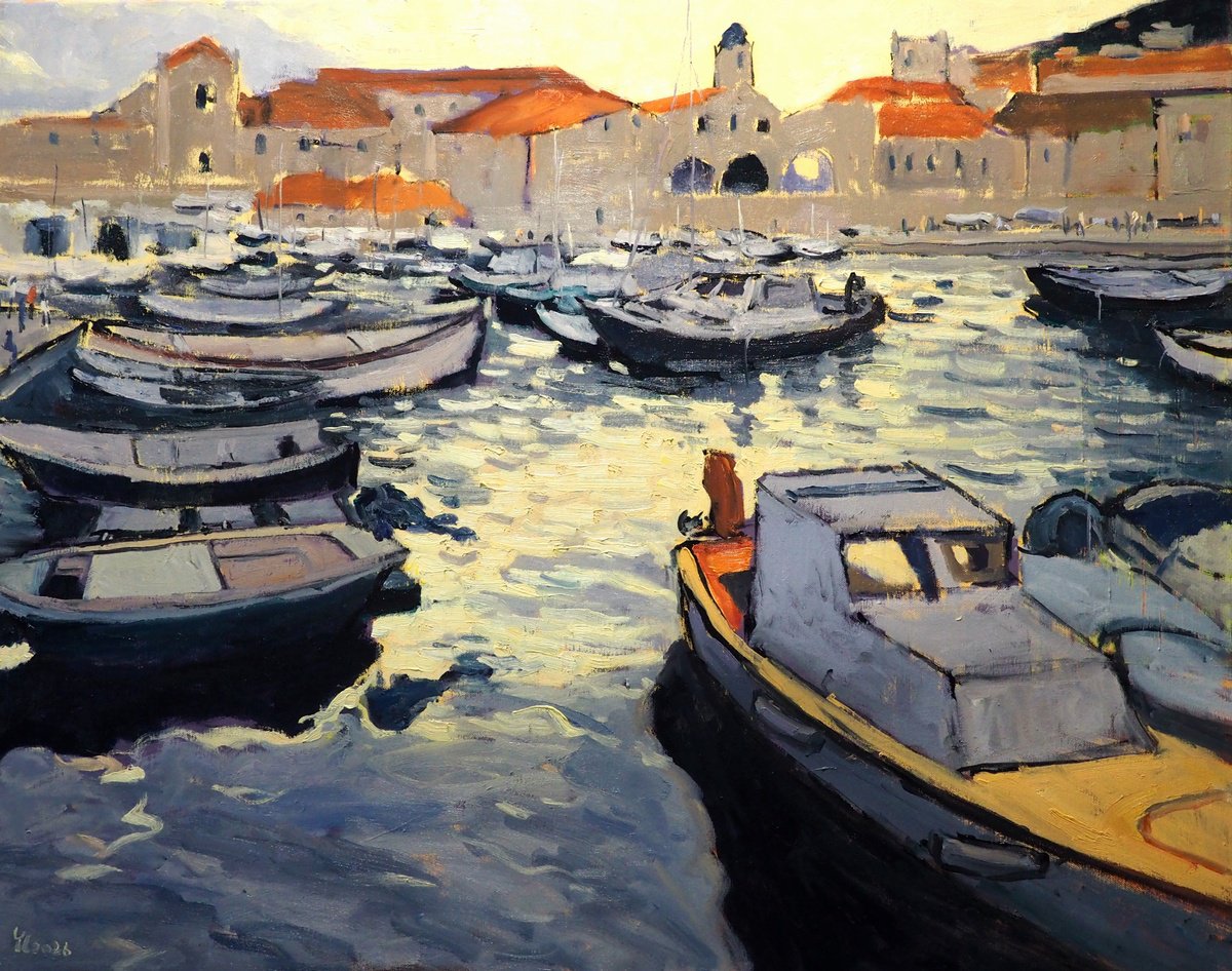Where The Boats Rest By Yuanyuan Liu, 36 X 29, Artwork For Sale On Artfinder