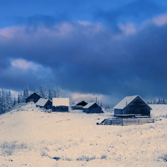 Winter on the summer pasture.