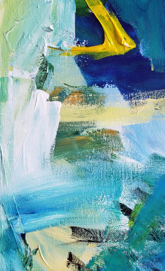 Abstract - Blues - Greens - "Brave"