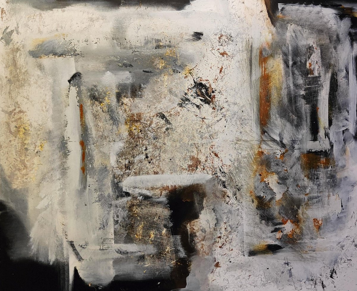 Abstract Acrylic Painting By Carlos Alberto Rizzotti, 47 X 39, Digressione, Original Artwork