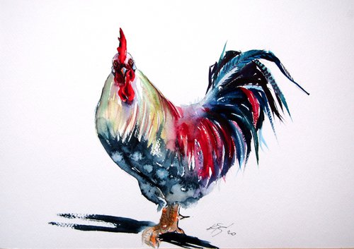 Colorful rooster II by Kovács Anna Brigitta