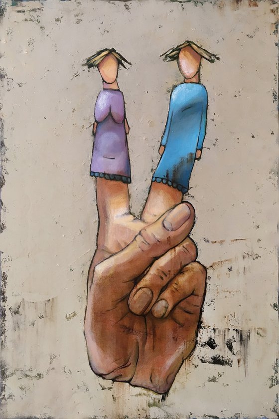 "Victory for two" Oil Painting on Canvas