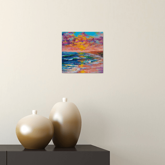 Sea waves landscape