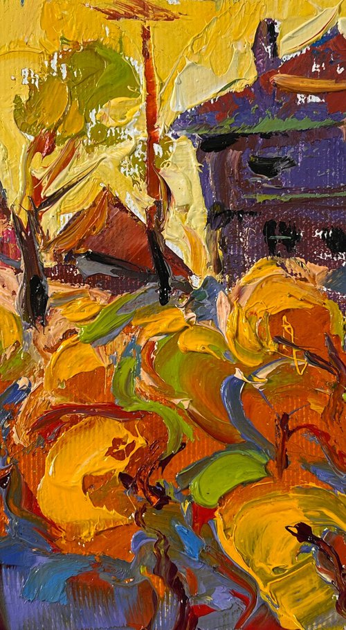 Autumn yellow sunset by Kalenyuk Alex