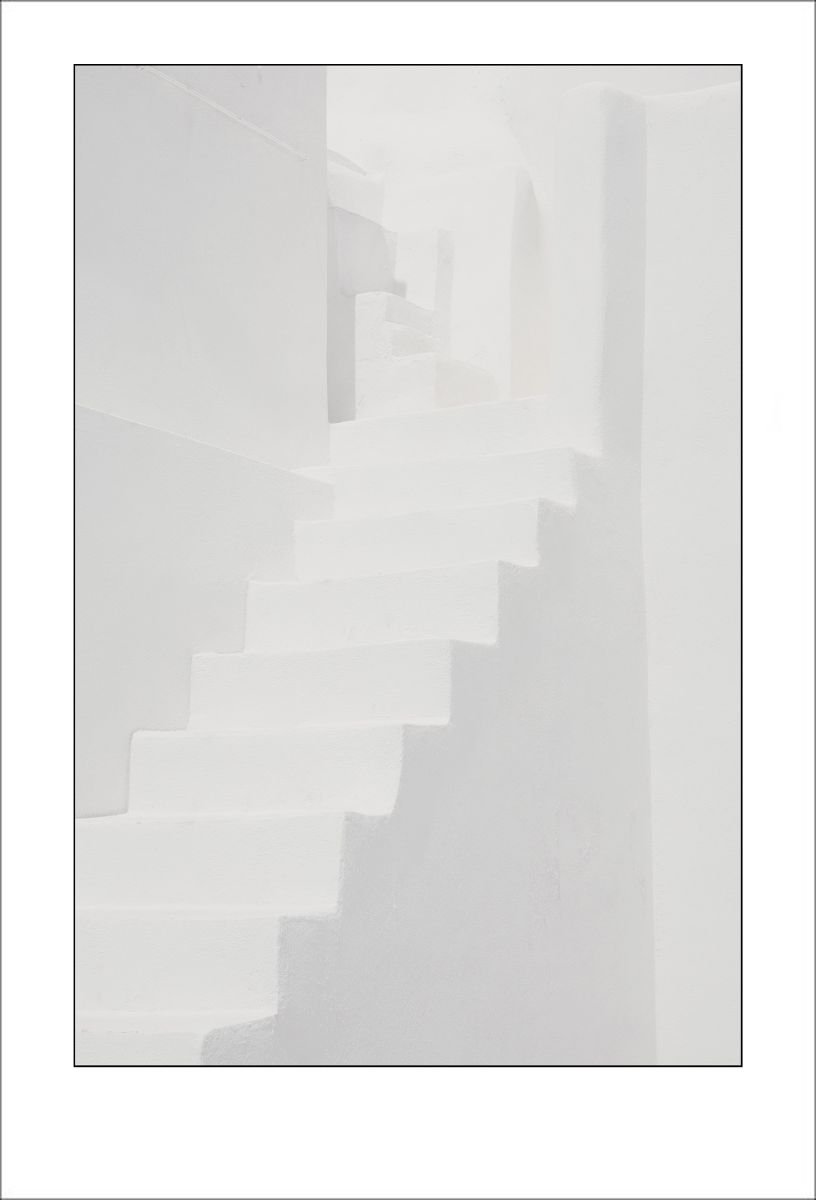 From the Greek Minimalism series: Greek Architectural Detail (White and White) # 8, Santor... by Tony Bowall FRPS
