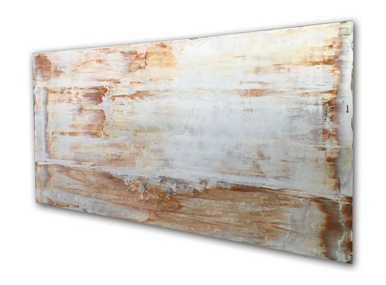 "Amber Waves" - FREE USA SHIPPING - Original Large PMS Acrylic Painting On Board - 48 x 24 inches