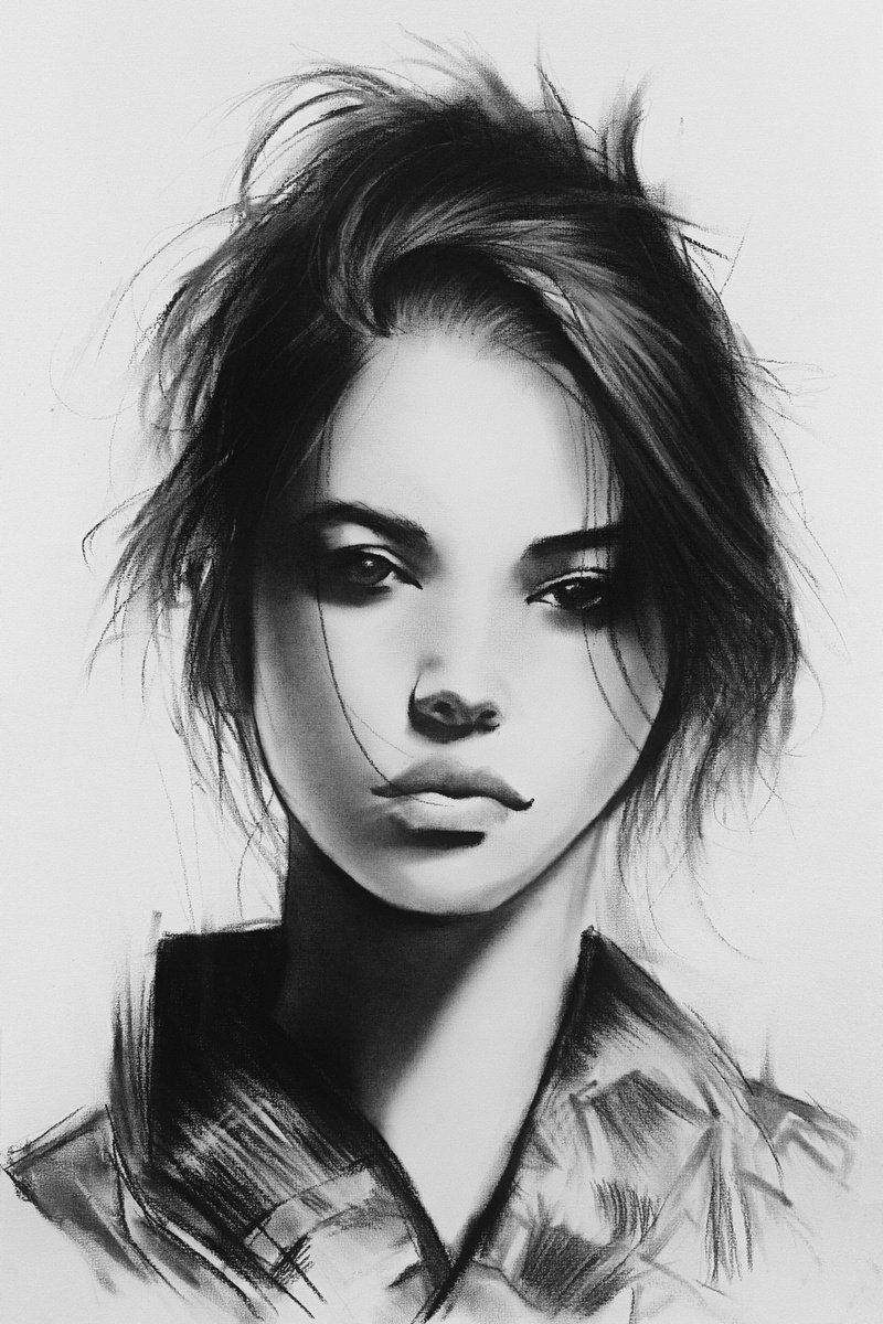 Illustrative Charcoal Drawing , Still, Not Silence By Denny Stoekenbroek, 13 X 20, Artwork For Sale On Artfinder