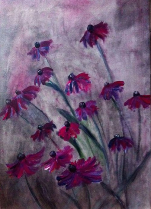 Abstract Wild Flowers by Paul Simon Hughes
