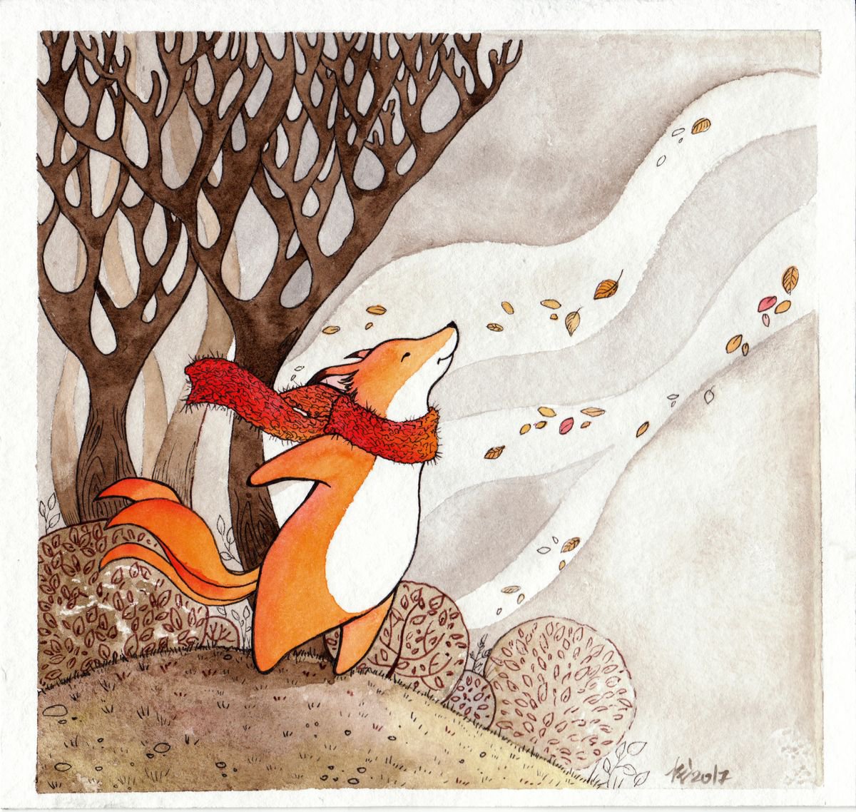 Foxy fairy tales: autumn wind | Artfinder