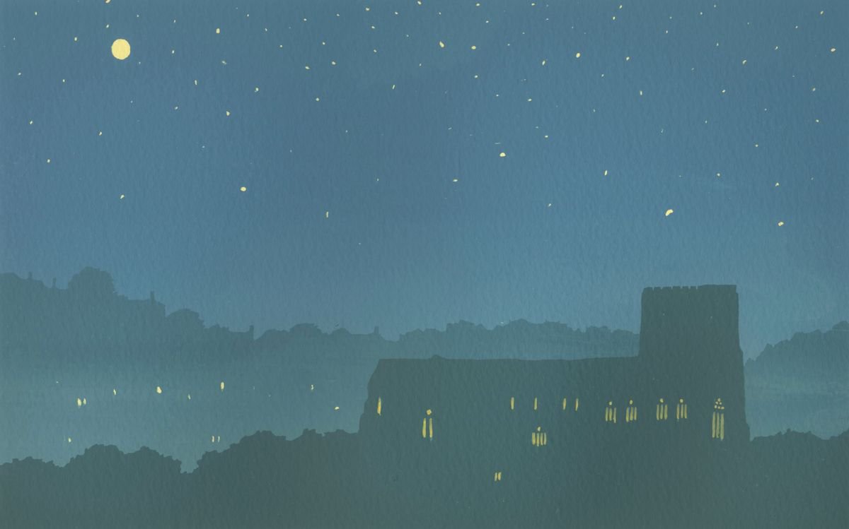 Starry Night, Shrewsbury Abbey by Ian Scott Massie