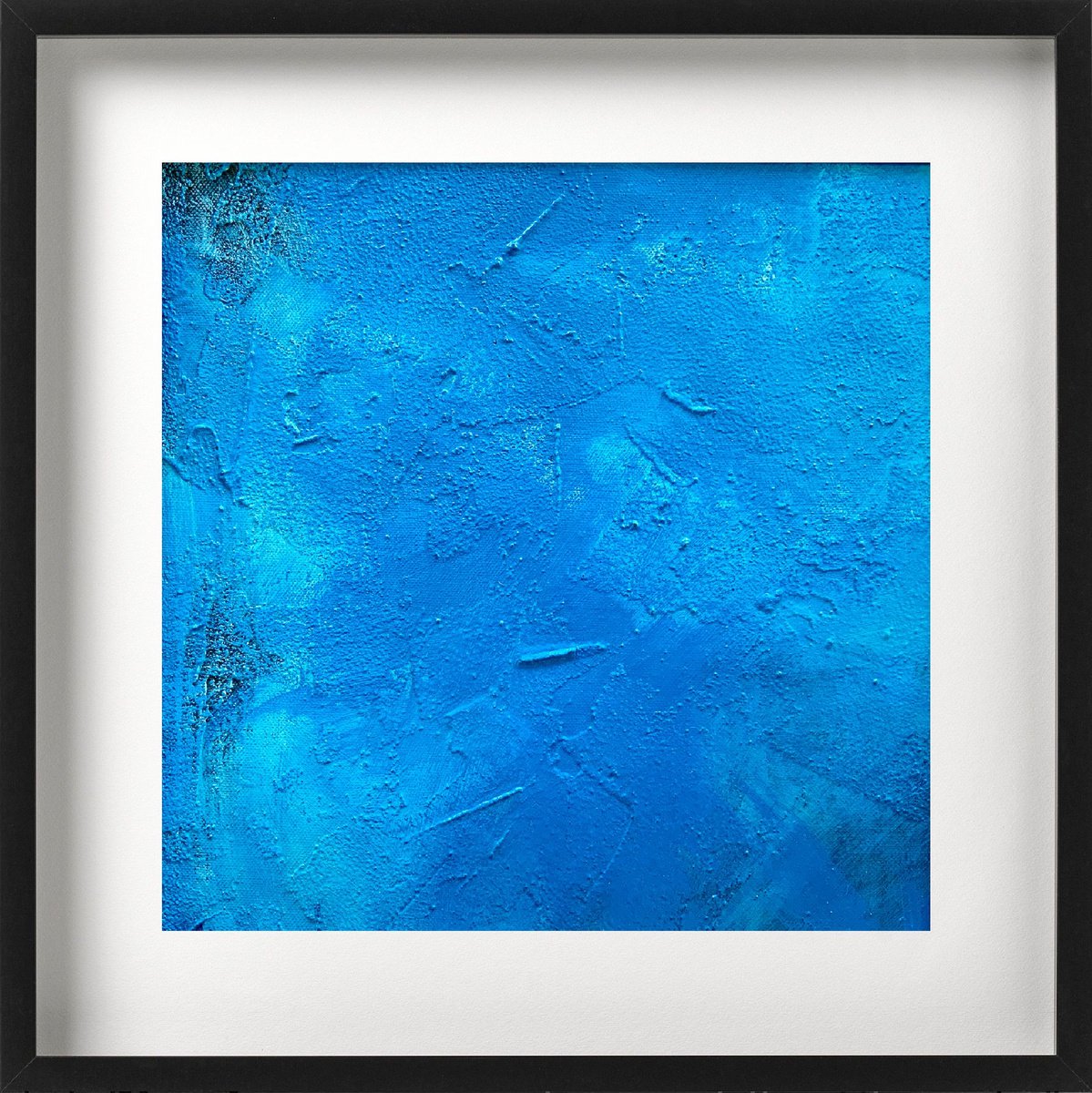 Abstraction No. 2221 -1 blue textured by Anita Kaufmann