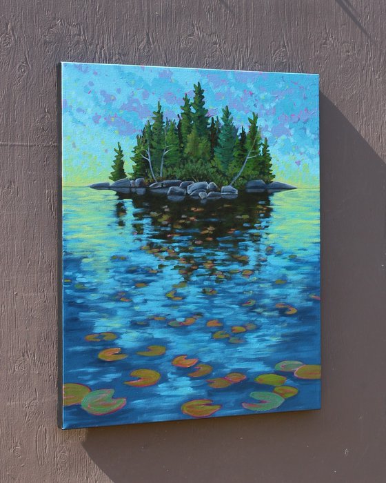 Island with Water Lilies