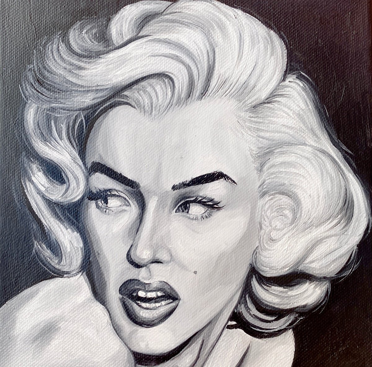 Illustrative Oil Painting , Maylin By Kate Revill, 8 X 8, Artwork For Sale On Artfinder