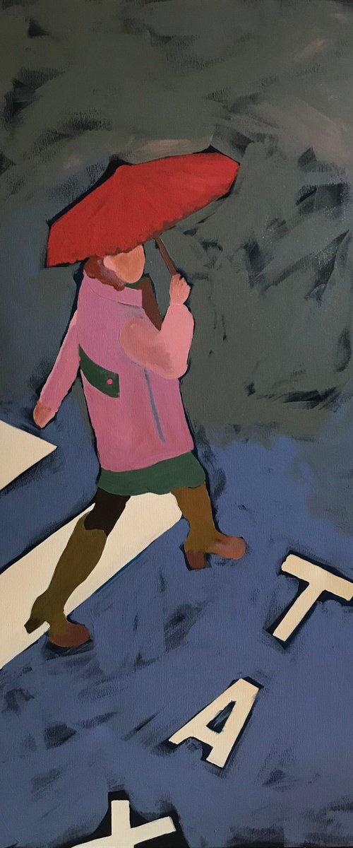 The scarlet umbrella by Sophie HORS