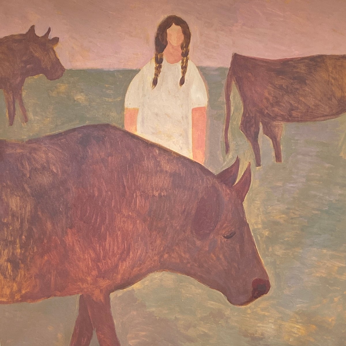 Impressionistic Portrait Acrylic Painting By Dasha Pogodina, 37 X 37, Childhood, Original Artwork