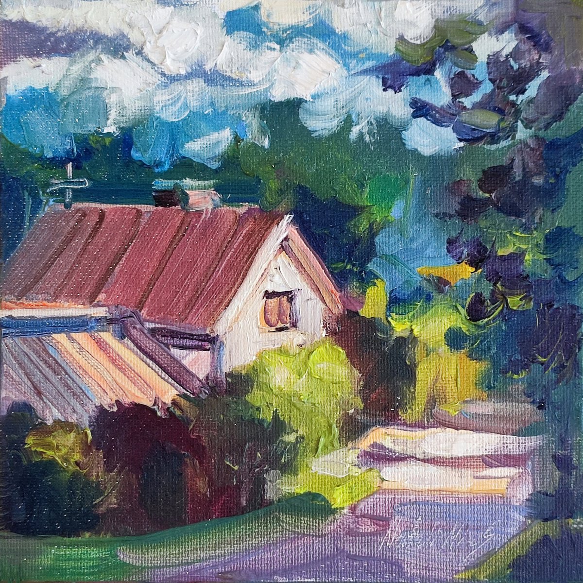 After The Rain By Natalia Miasnikova, 6 X 6, Artwork For Sale On Artfinder