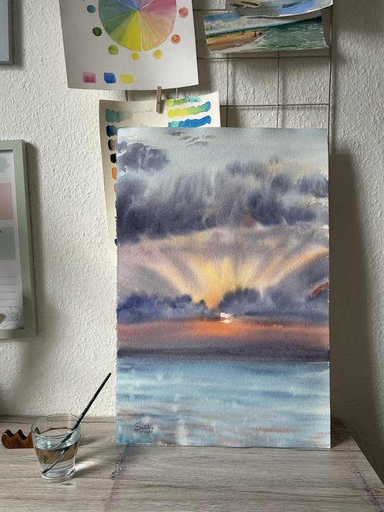 Hopeful Rays Through Dark Clouds