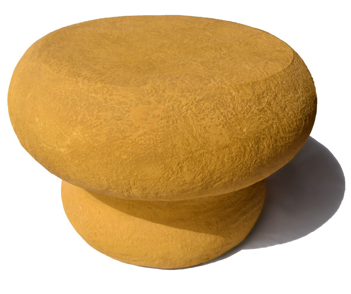 Abstract Sculpture , Yellow Mushroom (Coffee Table) By Milena Nicosia, 26 X 17, Artwork For Sale On Artfinder