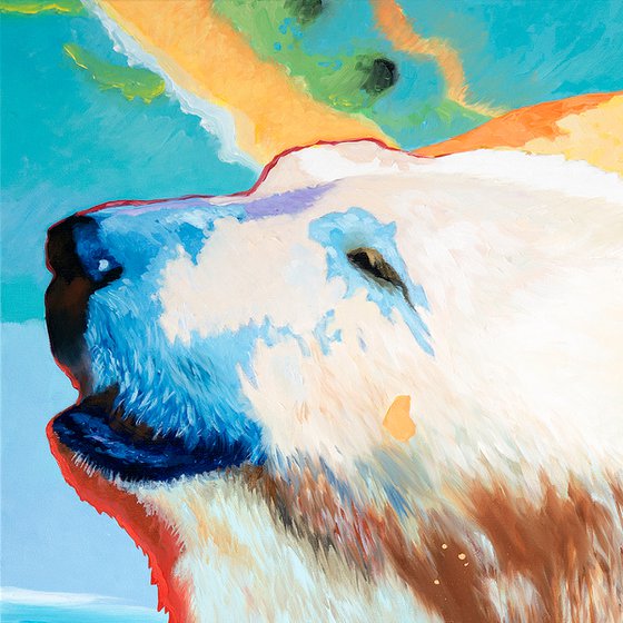 POLAR BEAR | ORIGINAL PAINTING, OIL ON CANVAS