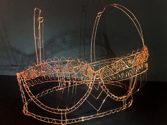 Copper Bra Wire Sculpture