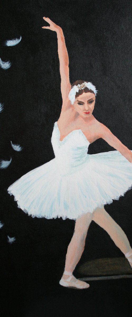 WHITE SWAN. BALLET. /  ORIGINAL PAINTING by Salana Art Gallery