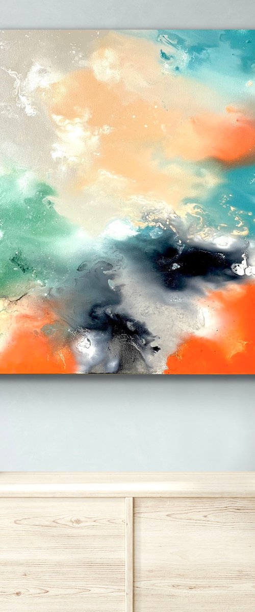 Delightful Conversation - Abstract - 60cm x 80cm by Jonesy