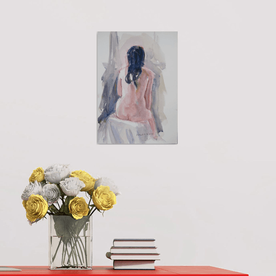Seated female nude