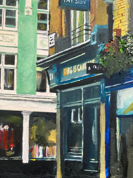 Bright Sunny Day in Soho, London