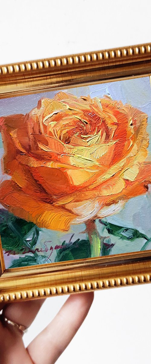 Rose painting by Nataly Derevyanko