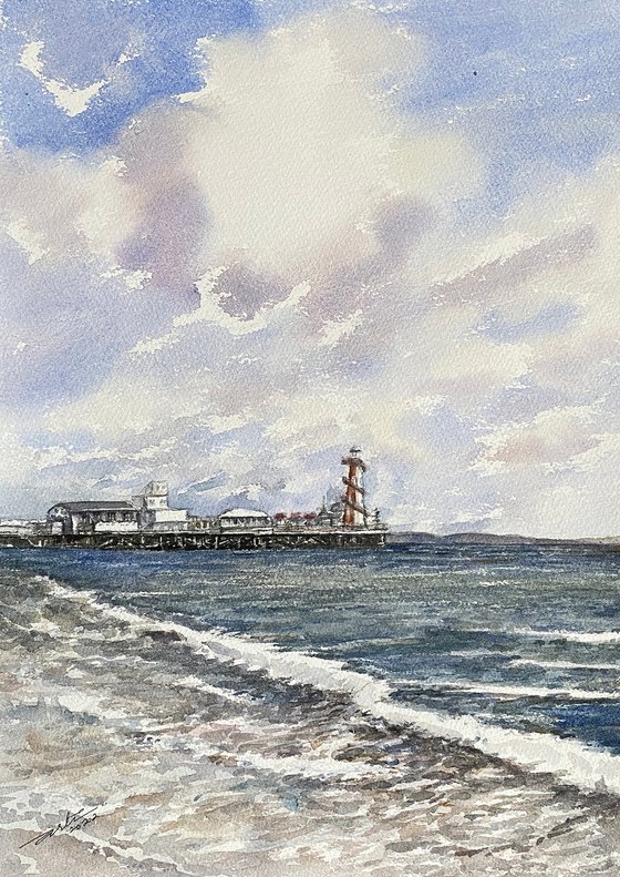 Bournemouth Pier from Alum Chine Beach