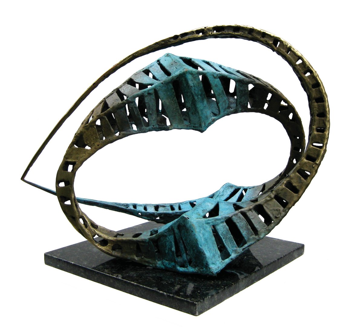 Geometric Abstract Sculpture By Vania Dimitrova & Svetoslav, 24 X 20", "Dynamics Ii", Original Artwork