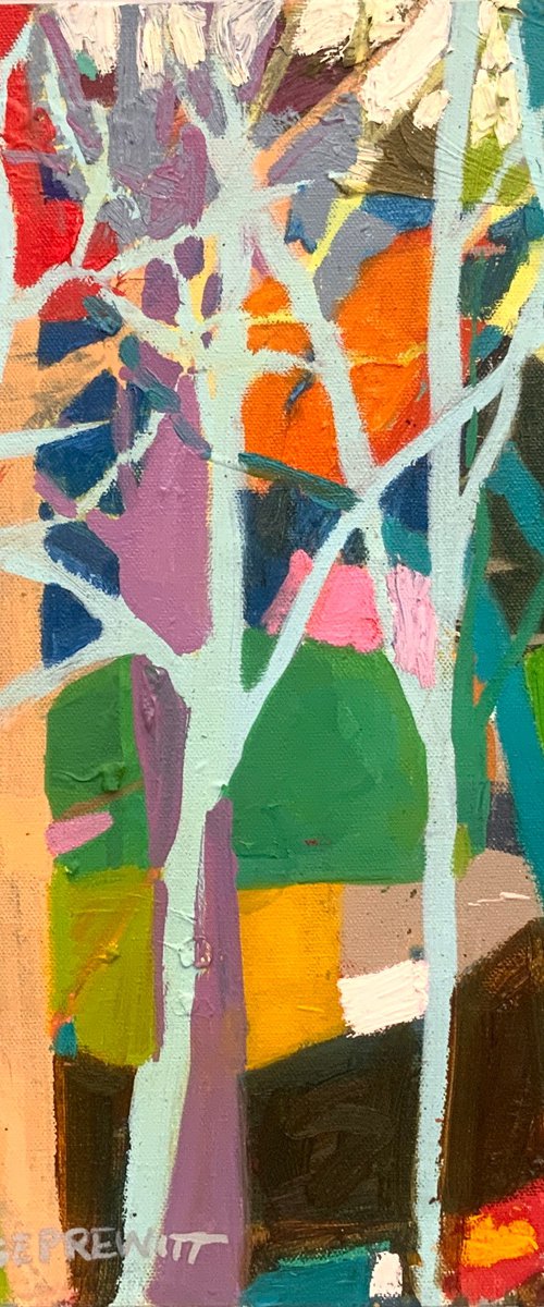 Long Looks into and Past my Blue Ridge Mountain Woods - First Flashes of Color by Steven Page Prewitt