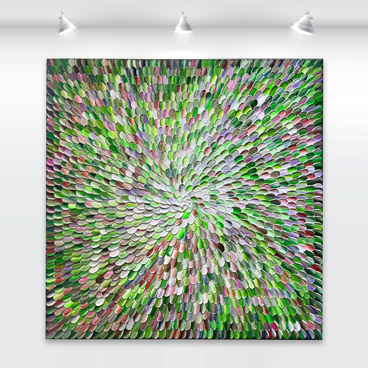 Organic Abstract Acrylic Painting By Tatiana Georgieva, 30 X 30", From The Seed, Outwards, Original Artwork