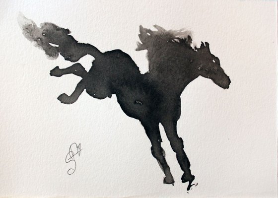 Horse II Ink  / ORIGINAL PAINTING