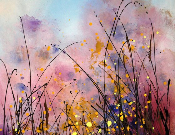 Magic Times #1 -  Original abstract floral landscape