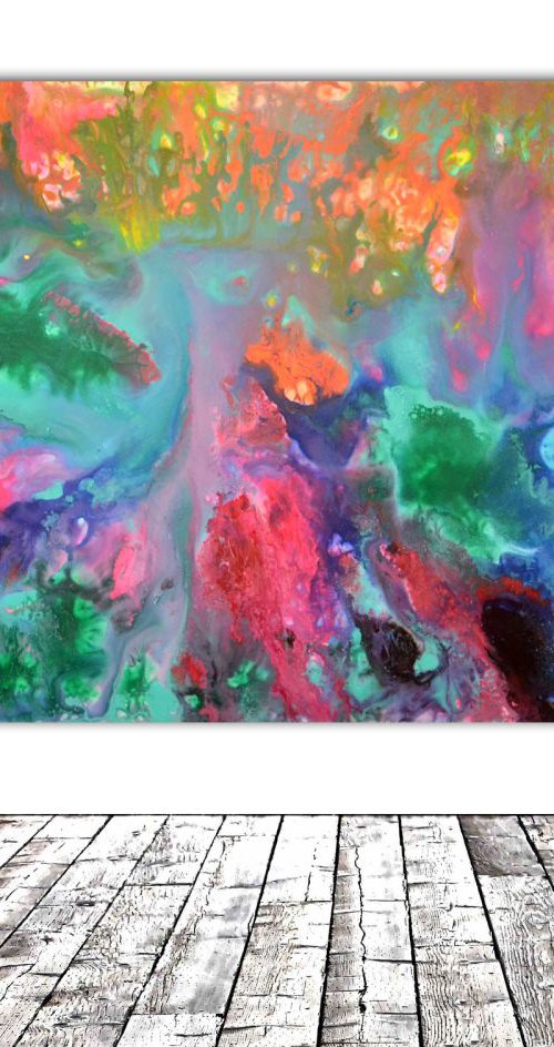Heartbeat - 140x80 cm - REDUCED PRICE TILL 20 OCT. Big Painting XXXL - Large Abstract, Supersized Painting - Ready to Hang, Hotel Wall Decor by Soos Tiberiu