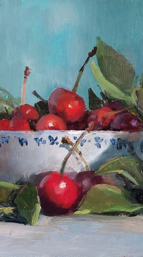 Bowl of Cherries by Pascal Giroud
