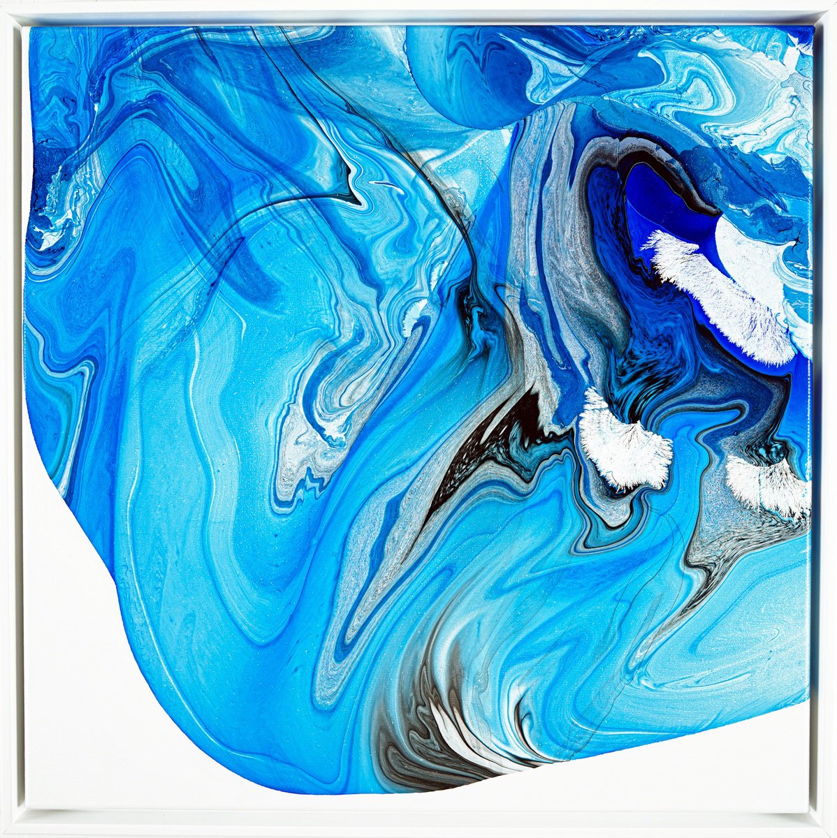 Abstract Oil Painting By Fintan Whelan, 20 X 20, Songs Of The Silent Sea, Original Artwork