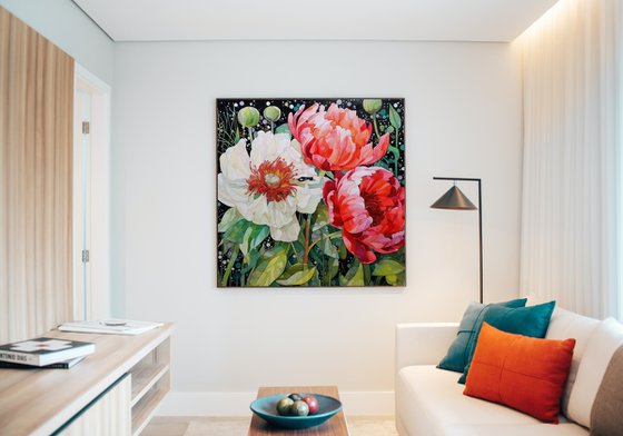 "Meeting of peonies"