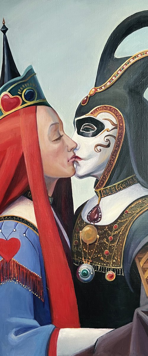 The lovers. Venetian kiss. by Natalia Veyner