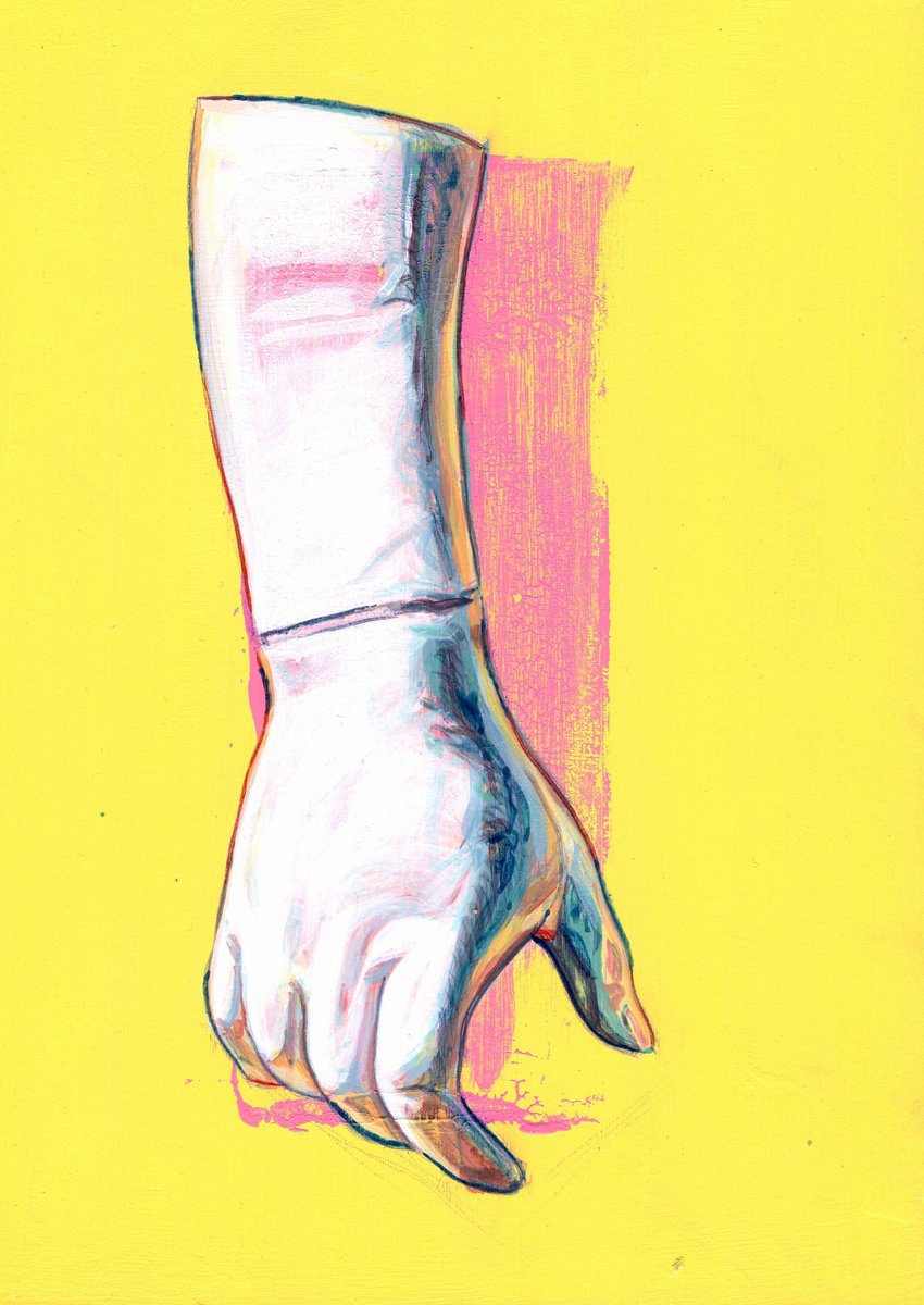 Expressive Portrait Acrylic Painting By Paul Ward, 6 X 8", Bouquet, Original Artwork