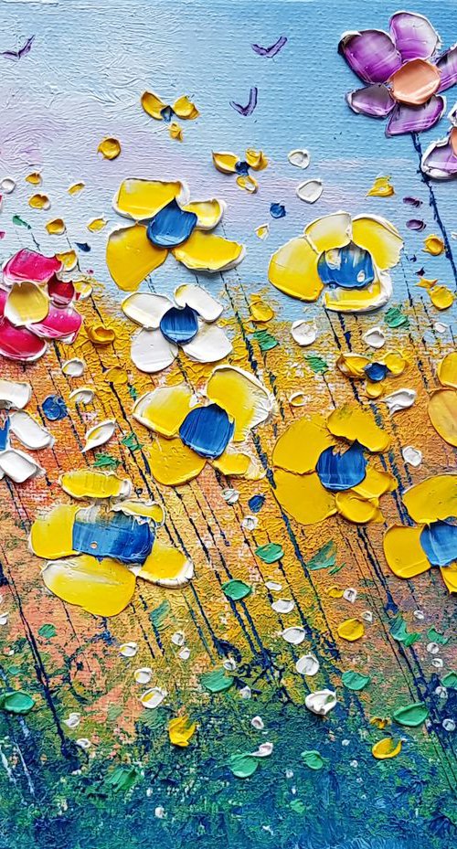 "Delicate Meadow Flowers in Love" by Phil Broad