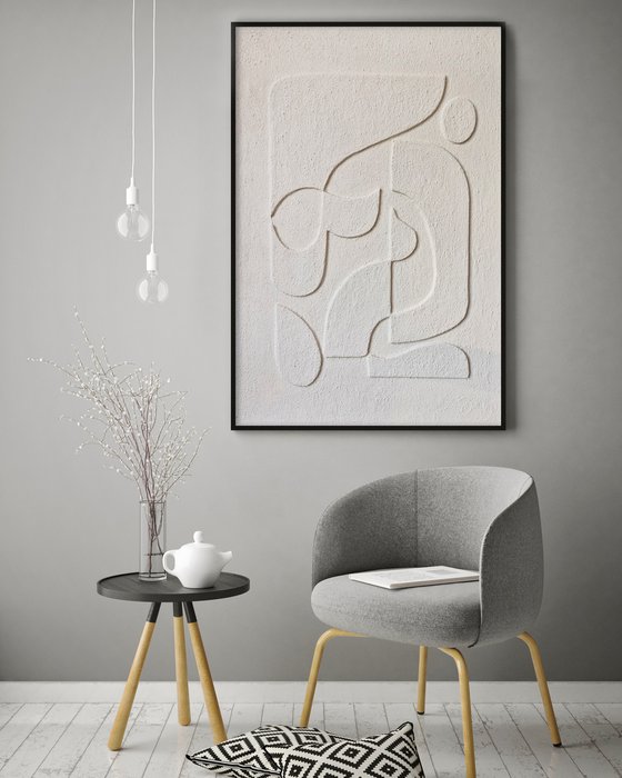 "Rye 4" High textured abstract art
